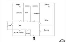 Vanzare 3 camere, 70 mp, parcare, 2 balcoane, boxa, zona strazii Aurel Vlaicu!