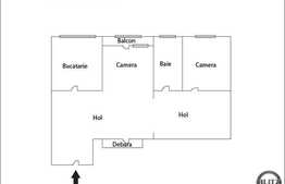 De vanzare 2 camere,51,8 mp, balcon, zona strazii Septimiu Albini!