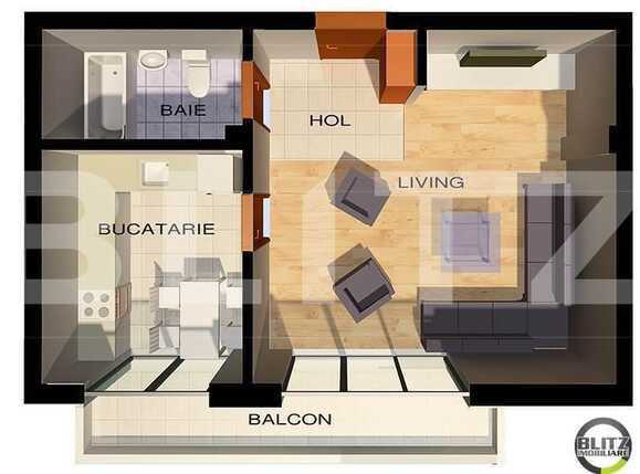 Garsonieră de vânzare Marasti - 12300AV | BLITZ Cluj-Napoca | Poza1