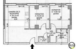 3 camere, 63 mp, semidecomandat, imobil nou 2015, balcon, zona Iulius Mall!
