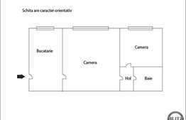 2 camere, 37 mp, partial mobilat, zona strazii Bucegi!