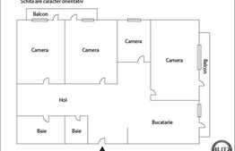 4 camere, 100 mp, decomandat, zona strazii Calea Floresti!