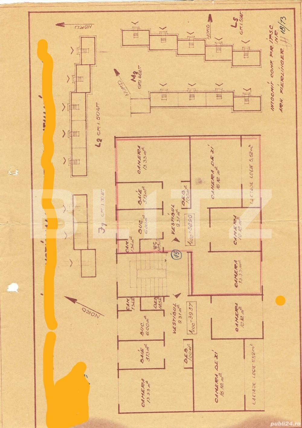 Apartament 3 camere, 83 mp, zona Parang