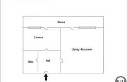 Apartament cu 2 camere, 56 mp utili, terasa de 12.56 mp, zona strazii Porii!