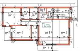 3 camere, semifinisat, 81.5 mp, gradina 100 mp, terasa 10.5 mp, zona linistita!