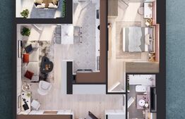 Apartament de 2 camere, 58.68 mp, Iris