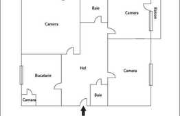 De vanzare 3 camere, 64 mp, ideal pentru o familie, la 5 minute de Kaufland