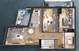 Apartament de 3 camere, 73.64 mp, cartier Iris