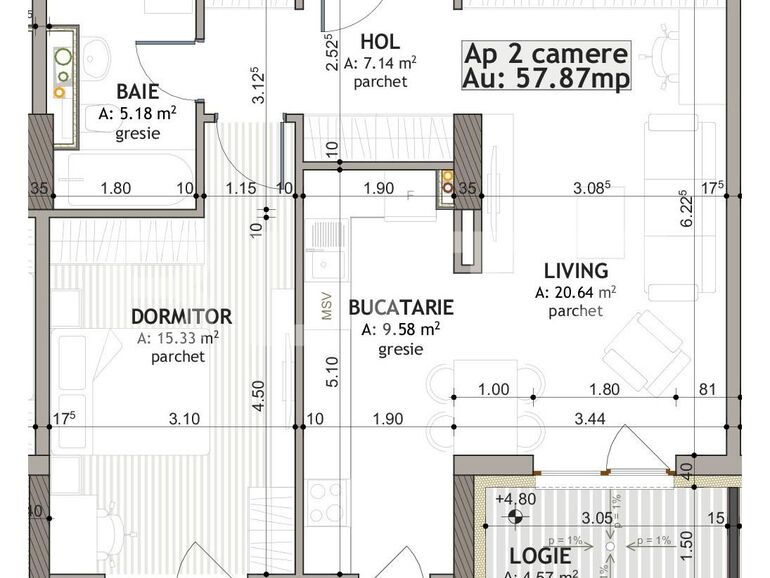 Apartament de vânzare 2 camere Iris - 124001AV | BLITZ Cluj-Napoca | Poza1