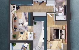 Apartament de 2 camere, 58.41 mp, cartier Iris