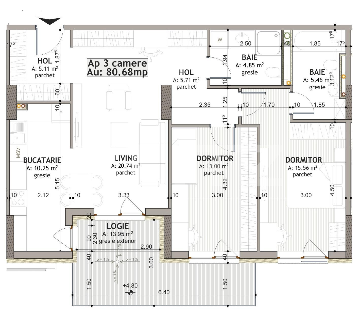 Apartament de vânzare 3 camere Iris - 124004AV | BLITZ Cluj-Napoca | Poza1