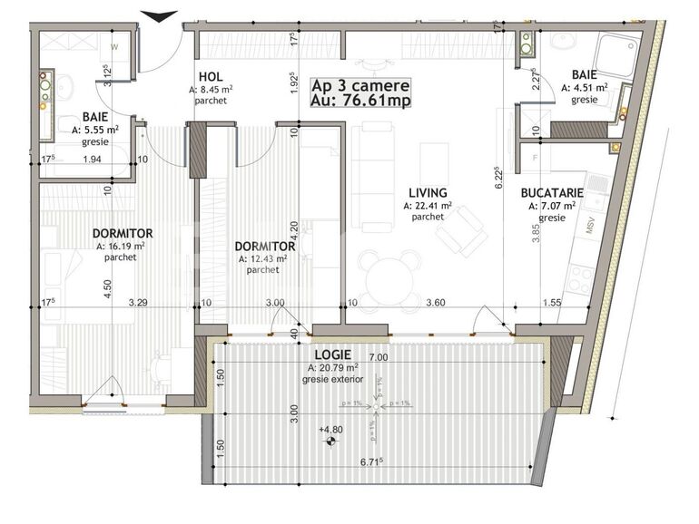 Apartament de vânzare 3 camere Iris - 124008AV | BLITZ Cluj-Napoca | Poza1