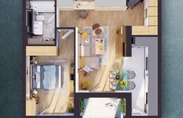 Apartament de 2 camere, 57.43 mp, cartier Iris