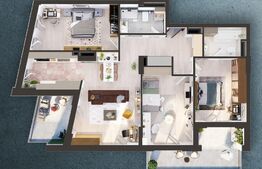 Apartament de 4 camere, 100 mp, Cartier Iris