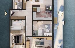 Apartament de 4 camere, 94.21 mp, semifinisat, Cartier Iris