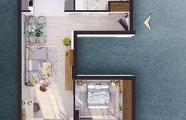 Apartament de 2 camere, etaj intermediar, 51.02 mp, semifinisat, Cartier Iris