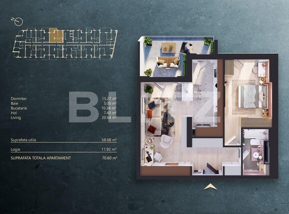 Apartament de vânzare 2 camere Iris - 124103AV | BLITZ Cluj-Napoca | Poza1