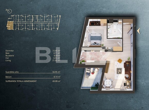 Apartament de vânzare 2 camere Iris - 124104AV | BLITZ Cluj-Napoca | Poza1
