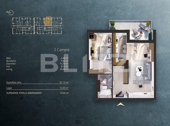 Apartament de vânzare 2 camere Iris - 124116AV | BLITZ Cluj-Napoca | Poza1