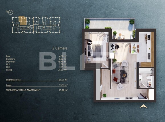 Apartament de vânzare 2 camere Iris - 124120AV | BLITZ Cluj-Napoca | Poza1