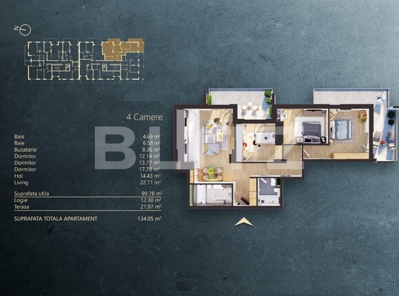 Apartament de vânzare 4 camere Iris - 124124AV | BLITZ Cluj-Napoca | Poza1