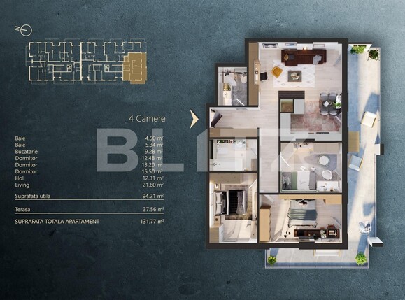 Apartament de vânzare 4 camere Iris - 124125AV | BLITZ Cluj-Napoca | Poza1