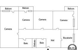 4 camere, 76 mp, decomandat, mobilat, boxa, zona Calea Floresti!