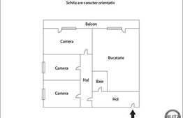 Vanzare apartament 3 camere, decomandat, 64 mp utili, zona strazii Castanilor!