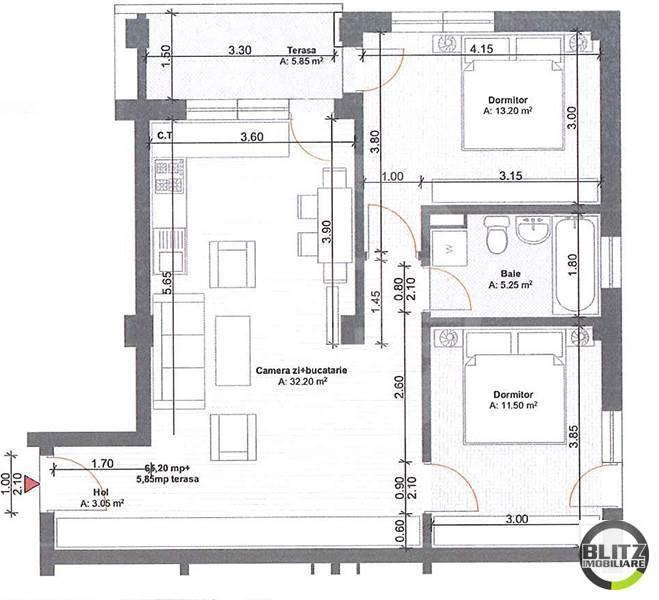 Apartament de vânzare 3 camere Floreşti - 12455AV | BLITZ Cluj-Napoca | Poza1