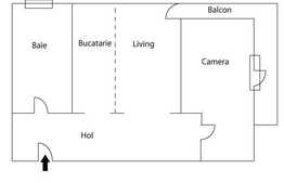 2 camere 57 mp, semifinisat, locatie usor accesibila!