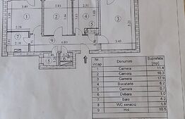 Apartament 3 camere, 66 mp, zona Răcădău