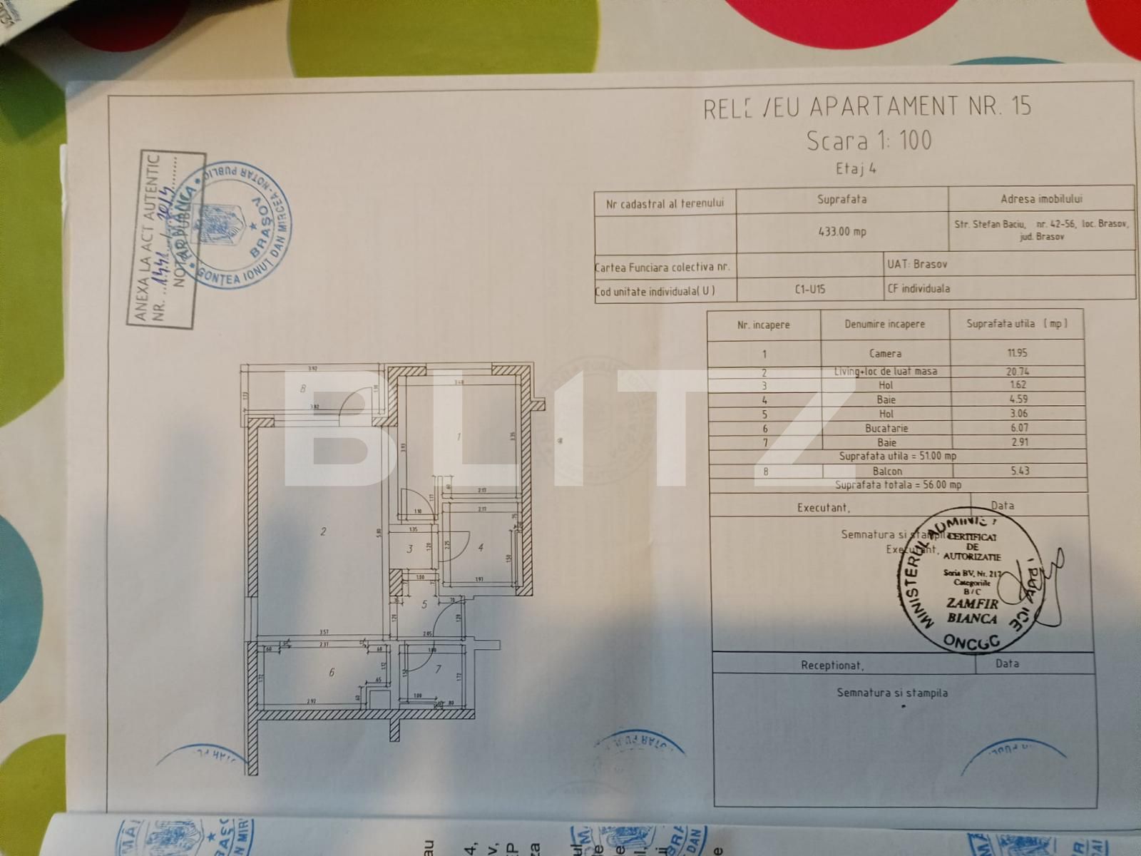 Apartament de 2 camere, 54 mp, loc de parcare și boxă, zona Tractorul 