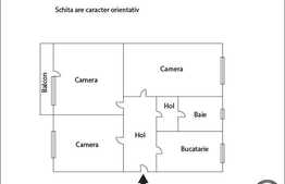 De vanzare apartament cu 3 camere, decomandat, 62 mp utili