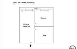 Apartament 2 camere, 38 mp utili, semifinisat, terasa 20 mp, zona Iulius Mall!