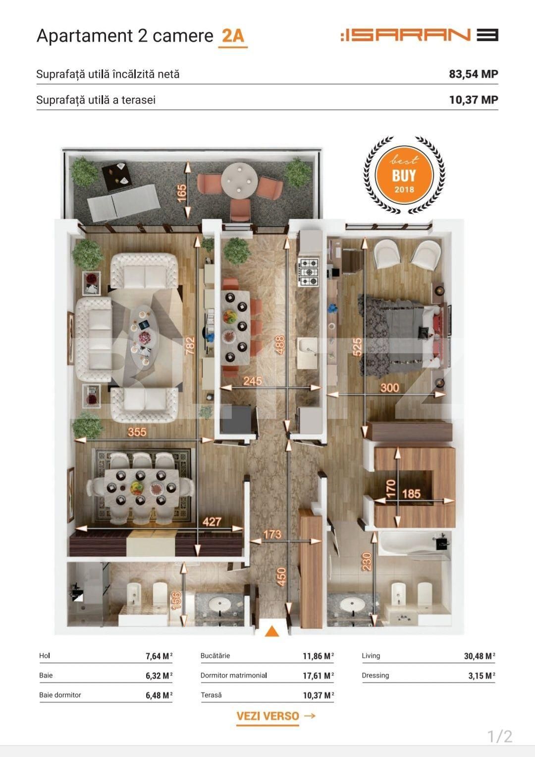 Apartament 2 camere zona Isaran