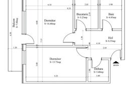 Apartament 2 camere, decomandate, 54mp, parcare exterioara, zona Petrom