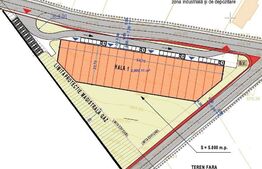 Teren intravilan, 5800 mp, zona favorabila pentru constructie hale industriale