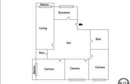 4 camere, decomandat, 96 mp, parcare, boxa la subsol, zona strazii Aleea Brates