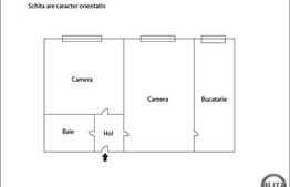 2 camere, semidecomandat, 33.62 mp, boxa la subsol, zona strazii Parang
