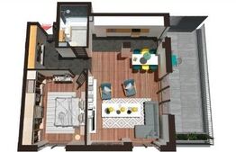 Apartament 2 camere, 63 mp, terasa, Finisat, zona exclusivista Floresti