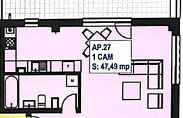 Studio 1 camera, 37 mp, terasa, finisat, zona exclusivista Floresti