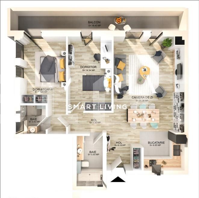 Apartament de vânzare 3 camere Zorilor - 128895AV | BLITZ Cluj-Napoca | Poza1