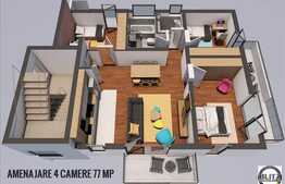 4 camere, 77 mp, semifinisat, parcare, imobil nou, zona strazii Campului!