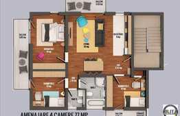 4 camere, 77 mp, semifinisat, parcare, imobil nou, zona strazii Campului!