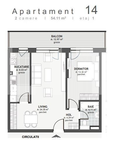 Apartament de vânzare 2 camere Floreşti - 129133AV | BLITZ Cluj-Napoca | Poza2