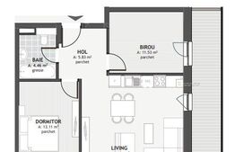 Apartament cu 3 camere, 58.63mp, zona Centrala 