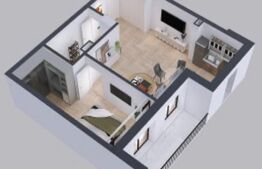 Apartament semifinisat, 2 camere, 54mp, zona Avram Iancu