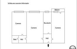 Vanzare apartament cu 3 camere, 40 mp, zona strazii Aleea Garbau!