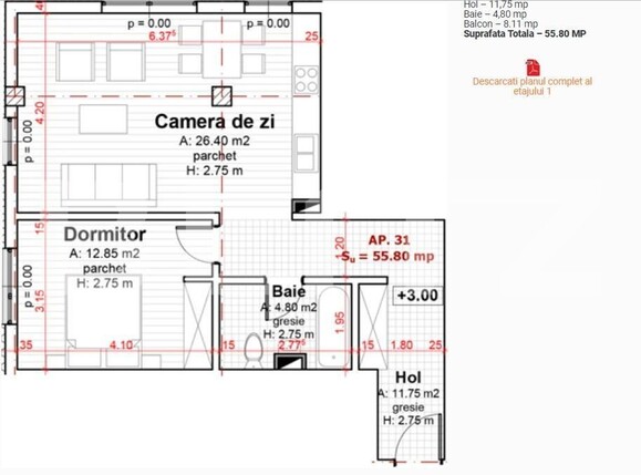 Apartament de vânzare 2 camere Europa - 130096AV | BLITZ Cluj-Napoca | Poza7