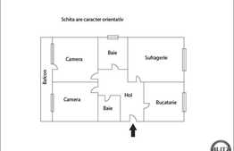 De vanzare apartament cu 3 camere decomandate 71 mp utili